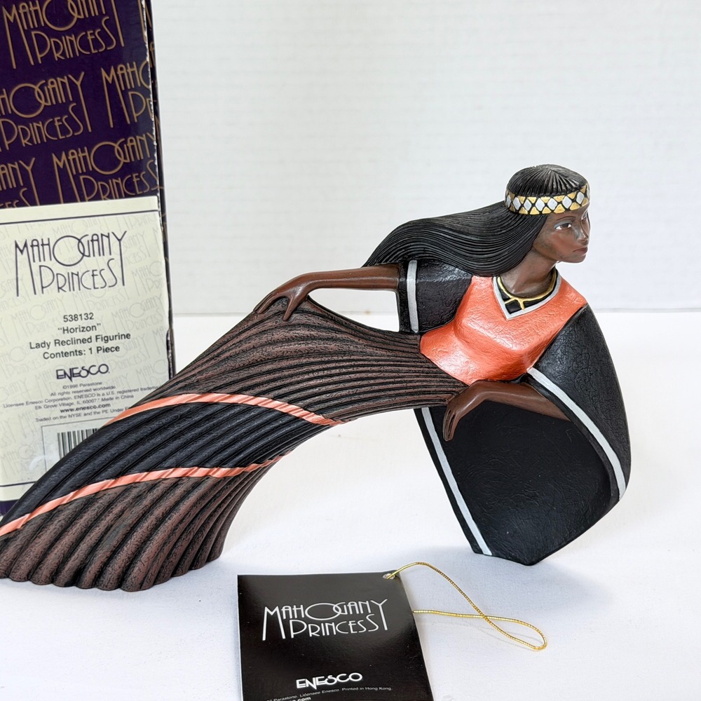 Enesco Mahogany Princess Figurine Horizon 538132 Black Orange Excellent 1998